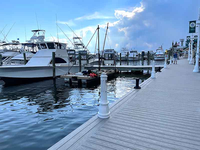 Charter Fishing Boats at Harborwalk, Destin Florida