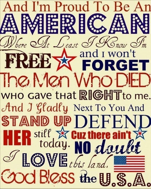 proud to be an american graphic